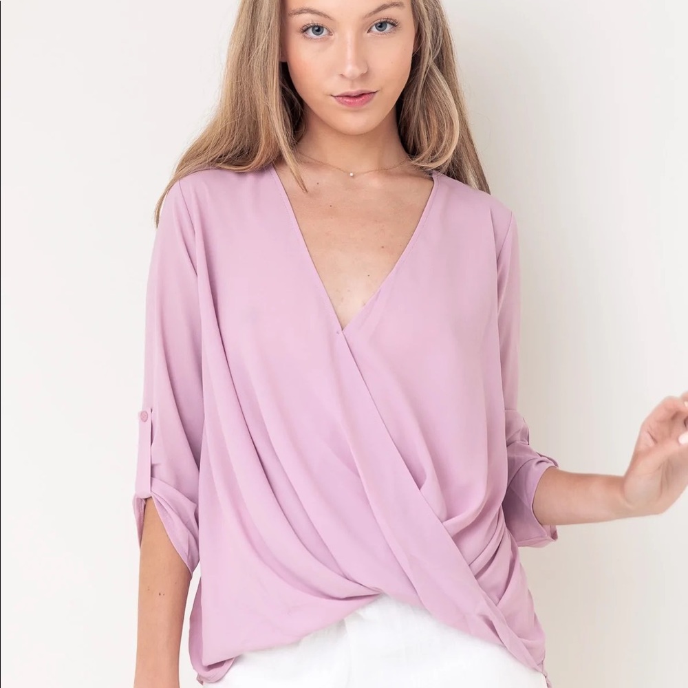 Lush Surplice Solid Top